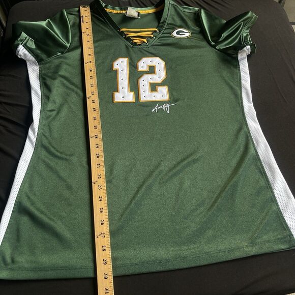 NFL Green Bay Packers Jersey Top Womens Extra Large XL Aaron Rodgers Embroidered - Picture 8 of 9